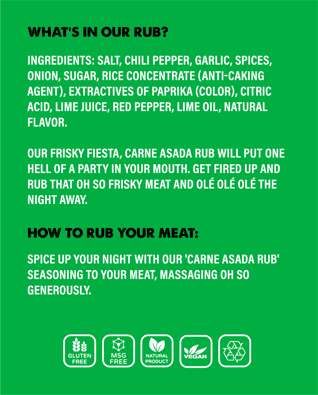 Frisky Fiesta TACO Rub